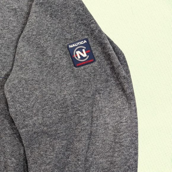 Vintage Nautica Competition Fleece Pullover Gray 1/4‎ Zip XXL - Picture 4 of 5